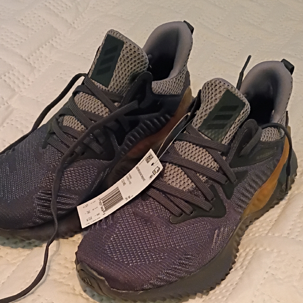Adidas Boy's Black and Gray Sneakers